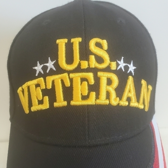 U.S. Veteran American Flag Stars And Stripes Baseball Hat Cap NWOT - Picture 5 of 14